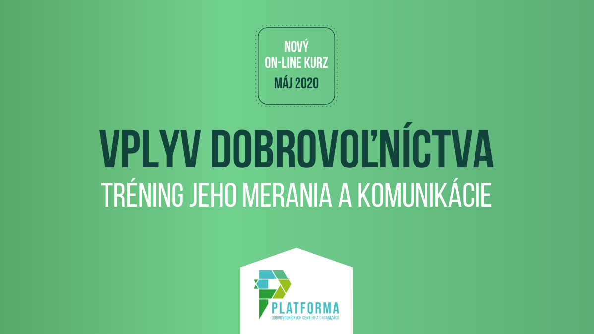 Online tréning merania a komunikácie vplyvu dobrovoľníctva