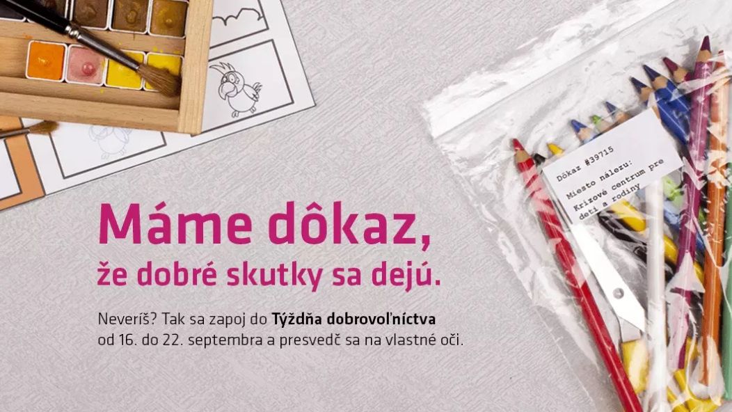 Na Slovensku sa uskutoční 12. ročník celonárodnej kampane Týždeň dobrovoľníctva