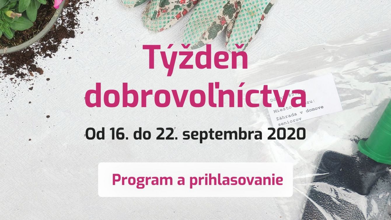 Týždeň dobrovoľníctva prichádza do celého Slovenska, prihlasovanie do aktivít je otvorené