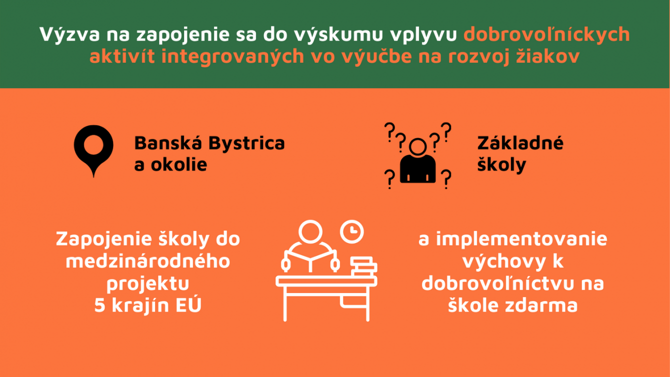 Výzva pre školy: Zapojte sa do medzinárodného výskumu a implementujte stratégiu service learning zdarma